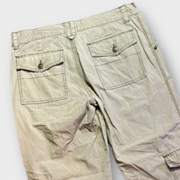 Tint Y2K Cargo Pants Cream Khaki 8 Utility Cotton Gorpcore Straight - Picture 7 of 8